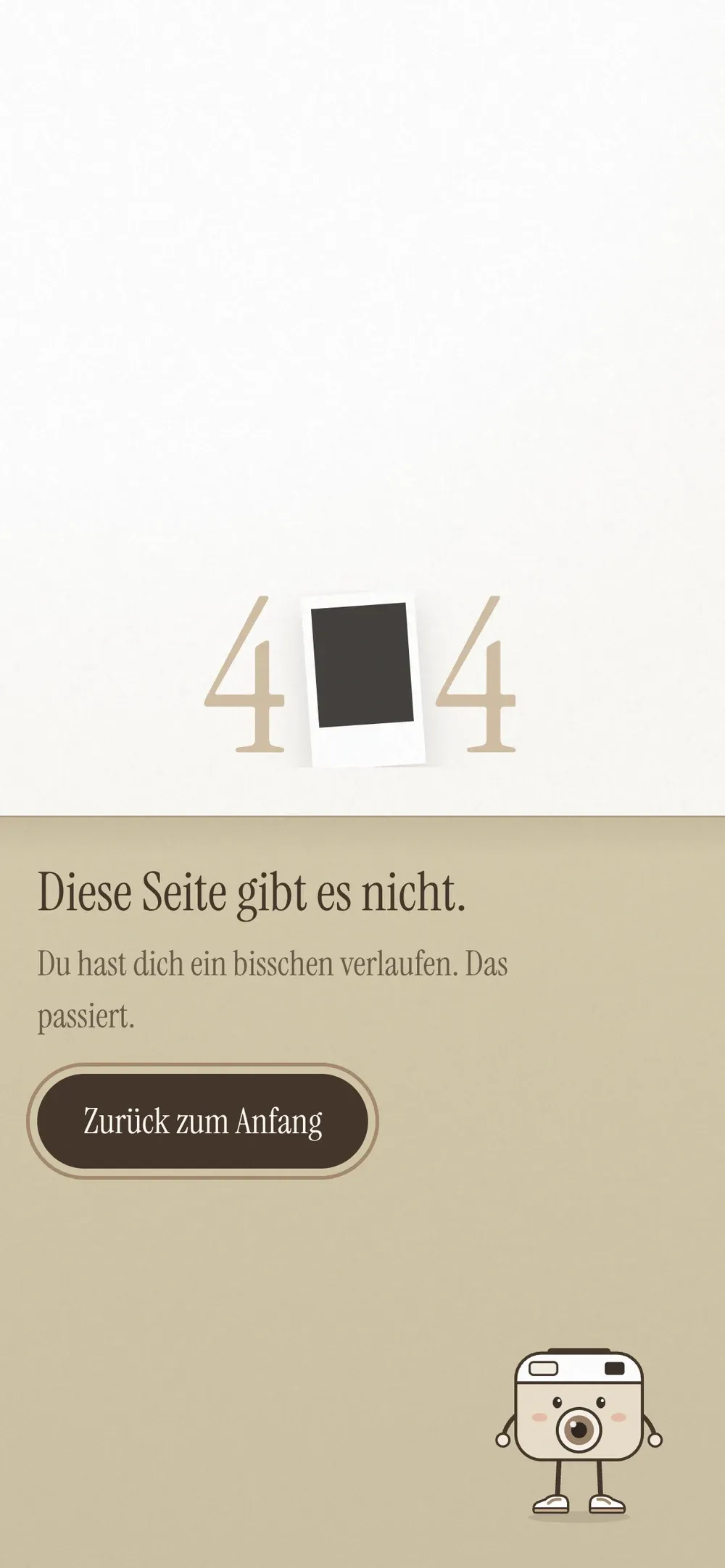 Für dich, Eigene 404-Seite (Namen ausgeblendet)
